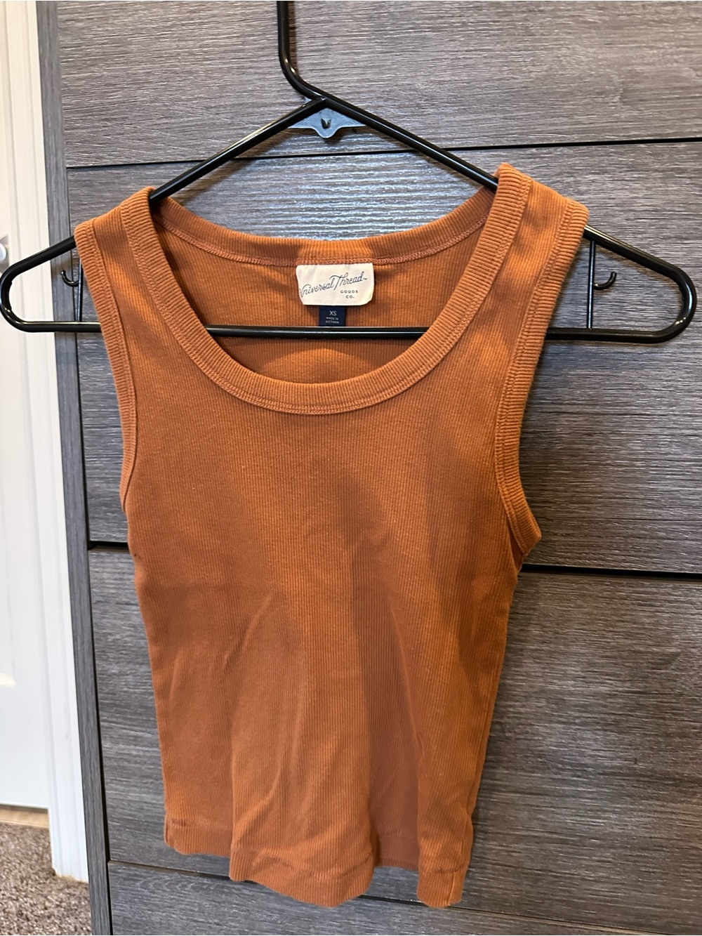 Universal Thread Ribbed Tank Top in Rust